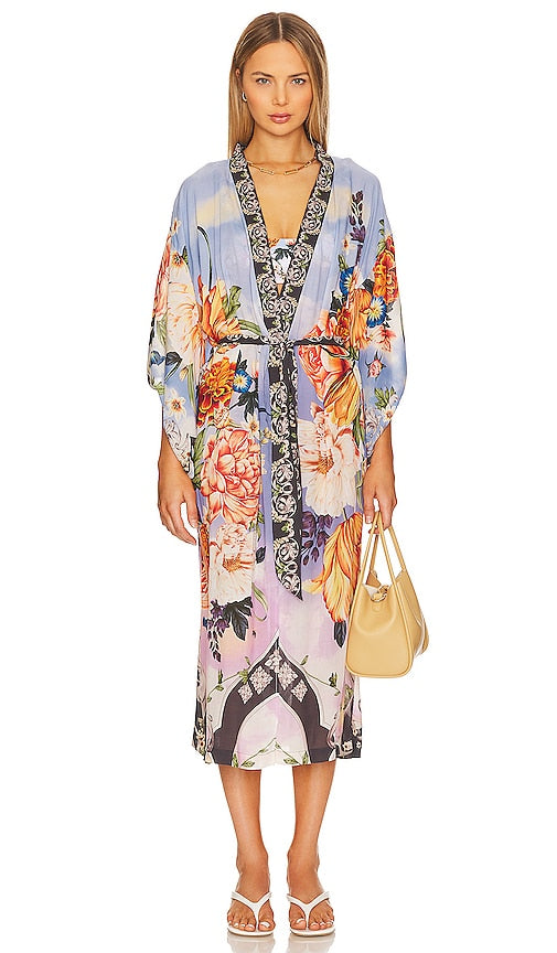 Agua Bendita Debra Kimono in Baby Blue