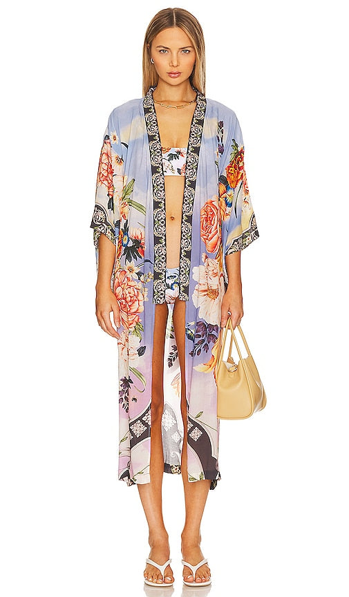 Agua Bendita Debra Kimono in Baby Blue