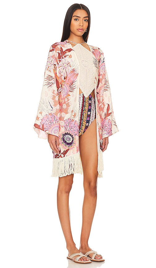Agua Bendita Juana Kimono in Rose