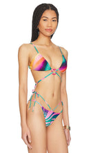 Agua Bendita Lake Reversible Bikini Top in Teal