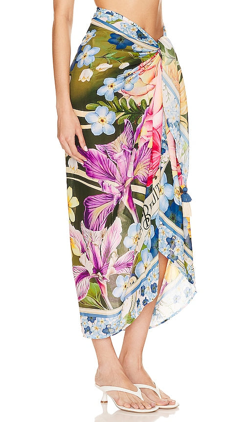 Agua Bendita Marine Sarong in Green