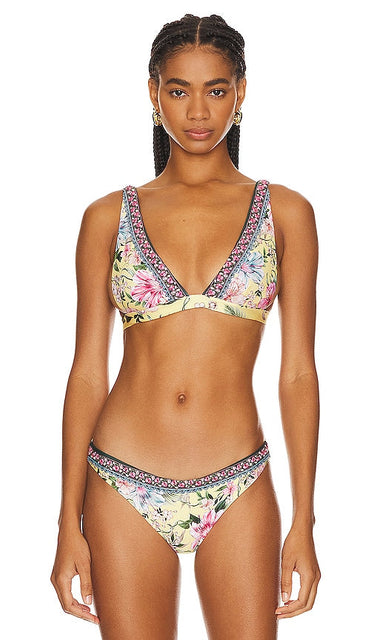 Agua Bendita Portia Bikini Top in Yellow - Haut de bikini Portia d'Agua Bendita en jaune - Agua Bendita Portia 黄色比基尼上衣 - Agua Bendita Portia Bikinioberteil in Gelb - Agua Bendita Portia 비키니 탑 옐로우 색상 - Top bikini Agua Bendita Portia in giallo