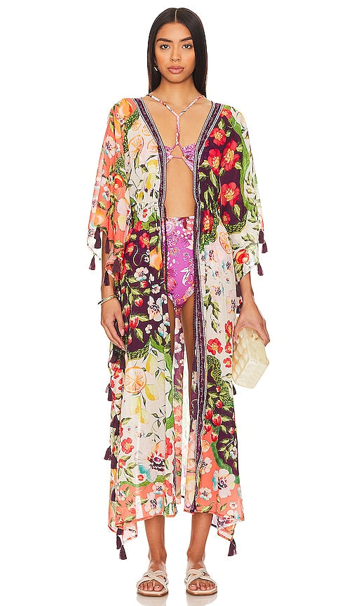 Agua Bendita Sammy Caftan in Ivory - Caftan Agua Bendita Sammy en ivoire - Agua Bendita Sammy 象牙色长袍 - Agua Bendita Sammy-Kaftan in Elfenbein - 아이보리 색상의 Agua Bendita Sammy Caftan - Caftano Agua Bendita Sammy in avorio