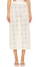 Agua Bendita X Revolve Mira Gres Crochet Midi Skirt in Beige