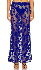 Agua Bendita x REVOLVE Cyprus Maxi Skirt in Navy