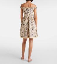 Agua by Agua Bendita Achiote Caf√É¬© floral cotton minidress