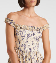 Agua by Agua Bendita Achiote Caf√É¬© floral cotton minidress