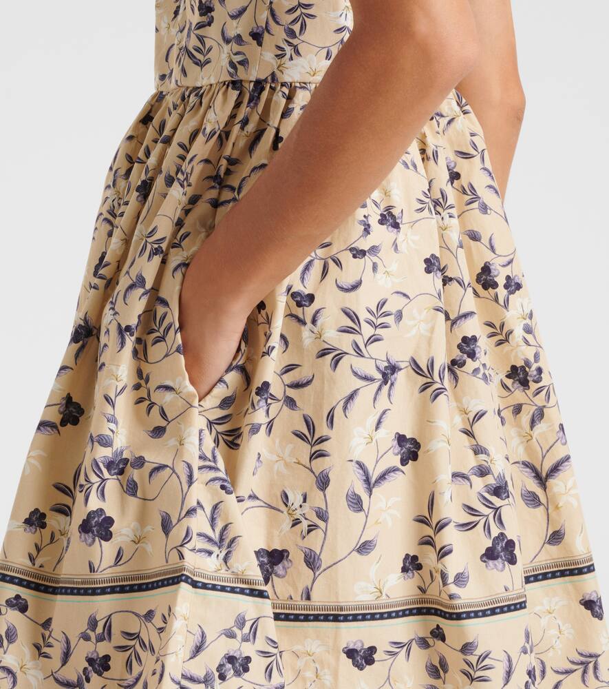 Agua by Agua Bendita Achiote Caf√É¬© floral cotton minidress