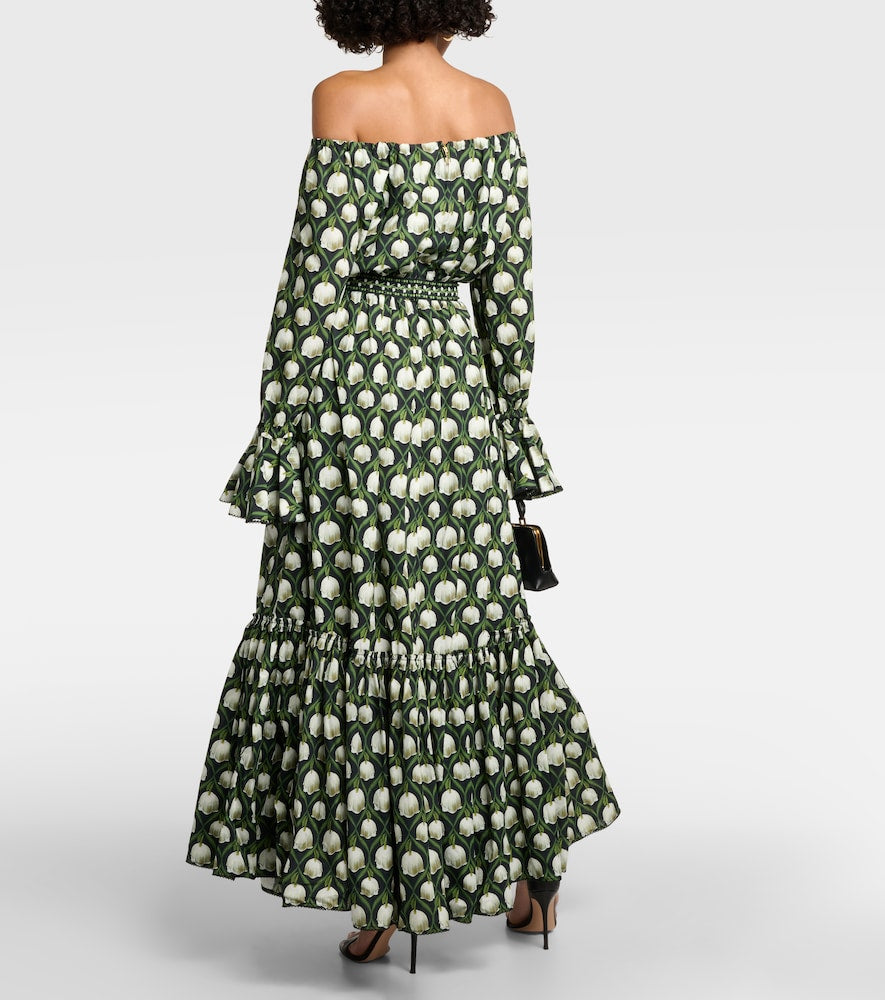 Agua by Agua Bendita Almendra Perla cotton poplin maxi dress