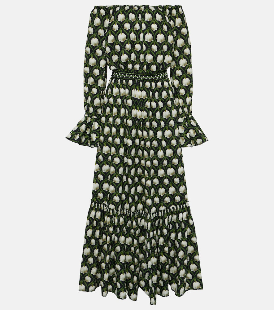 Agua by Agua Bendita Almendra Perla cotton poplin maxi dress. Agua by Agua Bendita Almendra Perla 棉质府绸超长连衣裙