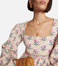 Agua by Agua Bendita Avena Orquidea cotton poplin minidress