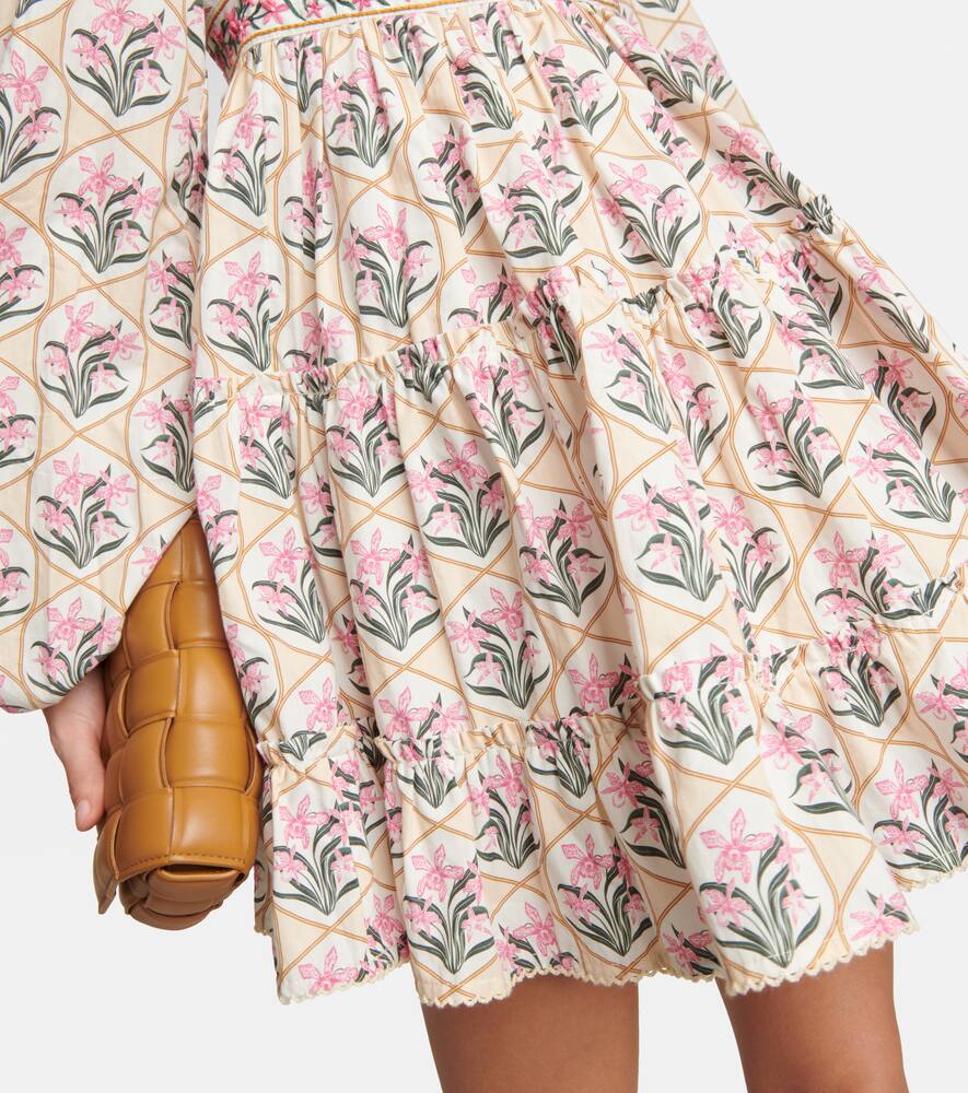 Agua by Agua Bendita Avena Orquidea cotton poplin minidress