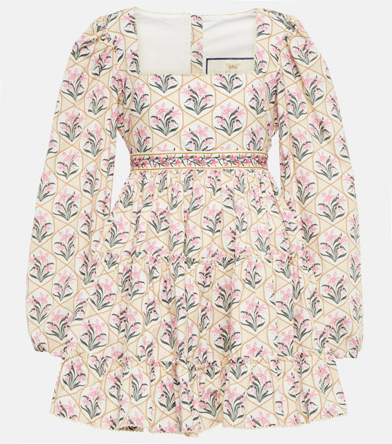 Agua by Agua Bendita Avena Orquidea cotton poplin minidress