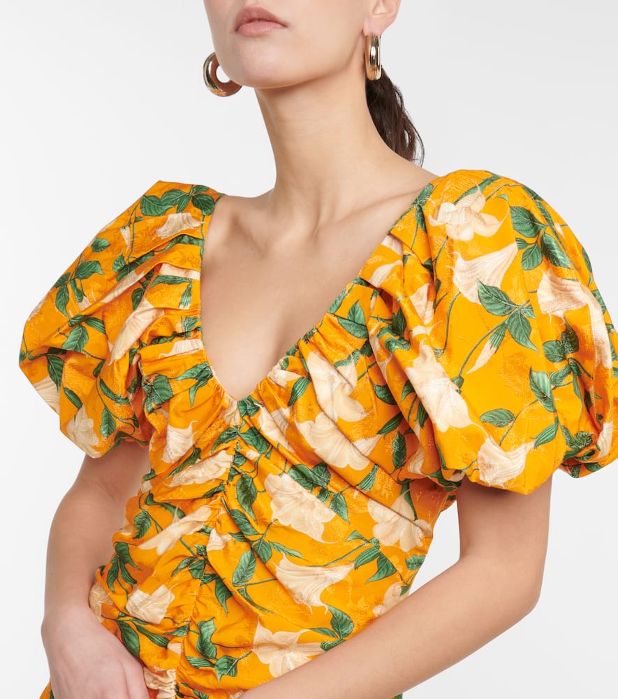 Agua by Agua Bendita Camelia Sabanero Dorado floral-print midi dress