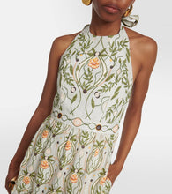 Agua by Agua Bendita Consuelo Lunar embroidered linen midi dress