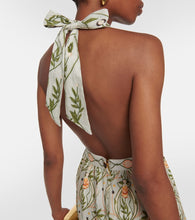 Agua by Agua Bendita Consuelo Lunar embroidered linen midi dress