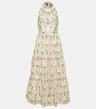 Agua by Agua Bendita Consuelo Lunar embroidered linen midi dress