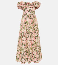 Agua by Agua Bendita Espliego floral cotton maxi dress. Agua by Agua Bendita Espliego 花卉棉质超长连衣裙