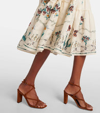 Agua by Agua Bendita Lima Florero embroidered linen midi dress