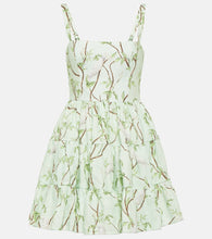 Agua by Agua Bendita Lima printed linen minidress. Agua by Agua Bendita Lima 印花亚麻迷你连衣裙