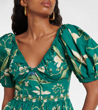 Agua by Agua Bendita Manzanilla Esmeralda cotton minidress