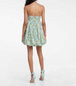 Agua by Agua Bendita Manzanilla floral cotton minidress