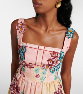 Agua by Agua Bendita Miramar Prado linen midi dress