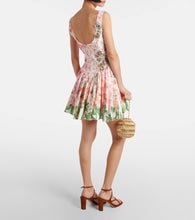 Agua by Agua Bendita Pluma Jardinera linen minidress