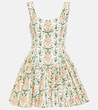 Agua by Agua Bendita Pluma floral corset cotton dress. Agua by Agua Bendita Pluma 花卉紧身胸衣棉质连衣裙