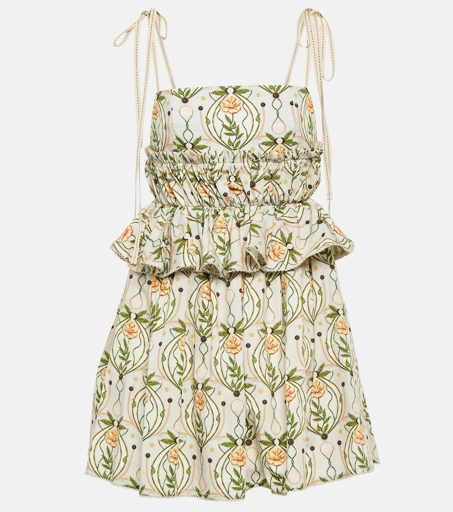 Agua by Agua Bendita Salvador Lunar printed poplin minidress. Agua by Agua Bendita Salvador 月球印花府绸迷你连衣裙