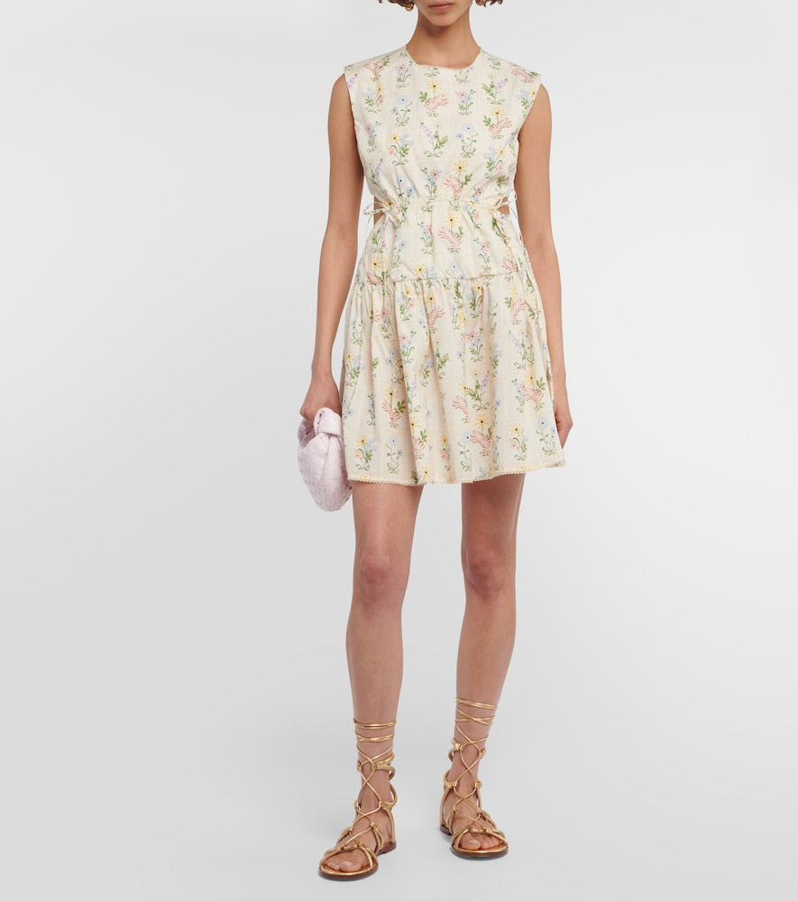 Agua by Agua Bendita Sucr√É¬© Pradera cotton poplin minidress