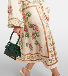 Agua by Agua Bendita Zircon Bisuter√É¬≠a floral linen kaftan
