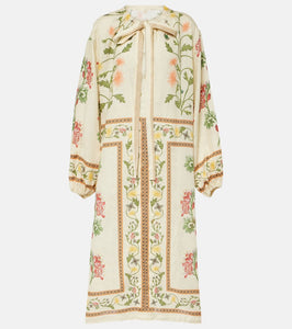 Agua by Agua Bendita Zircon Bisuter√É¬≠a floral linen kaftan
