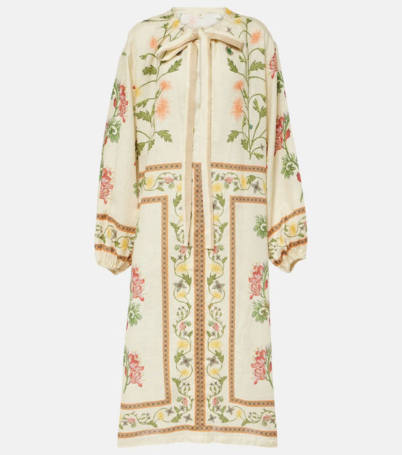 Agua by Agua Bendita Zircon Bisuter√É¬≠a floral linen kaftan