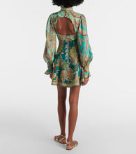 Al√É¬©mais Franca printed linen minidress