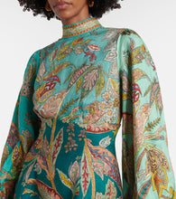 Al√É¬©mais Franca printed linen minidress