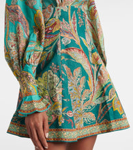 Al√É¬©mais Franca printed linen minidress