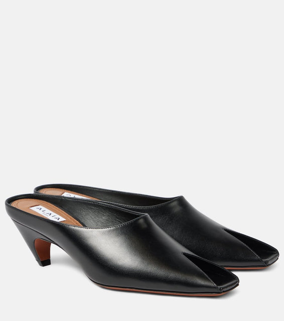 Alaia 55 leather mules