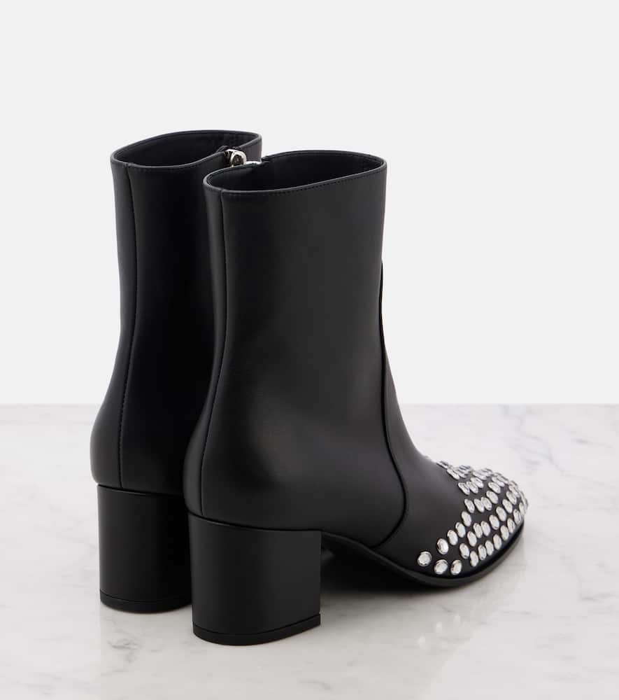 Alaia 60 embellished leather ankle boots