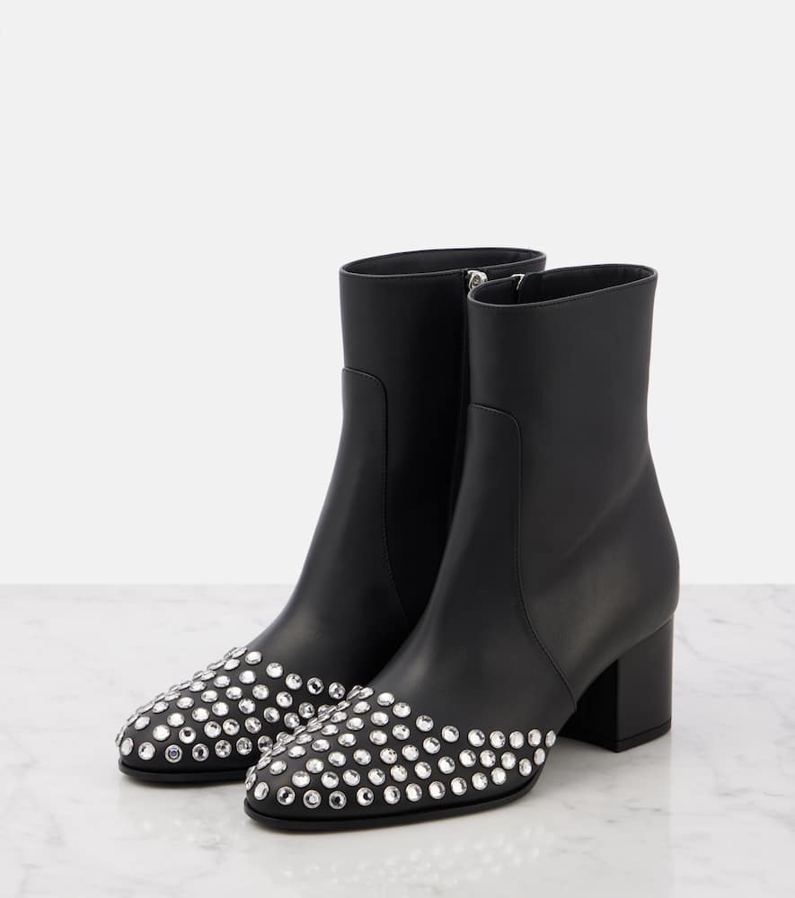 Alaia 60 embellished leather ankle boots