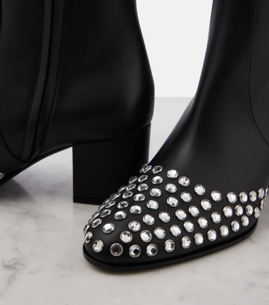 Alaia 60 embellished leather ankle boots