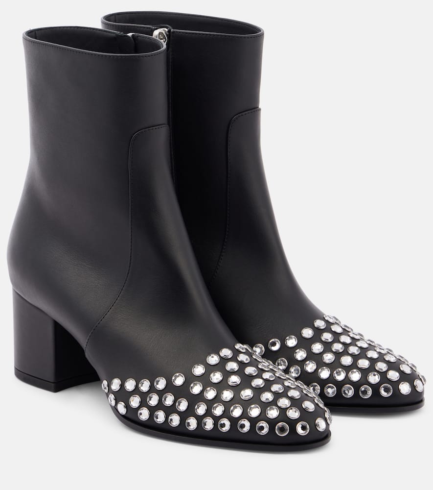 Alaia 60 embellished leather ankle boots