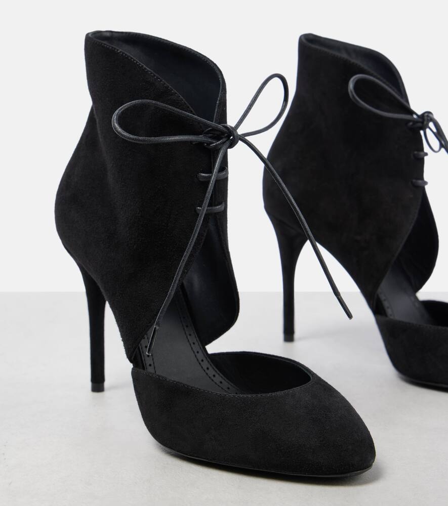 Alaia 90 suede lace-up pumps