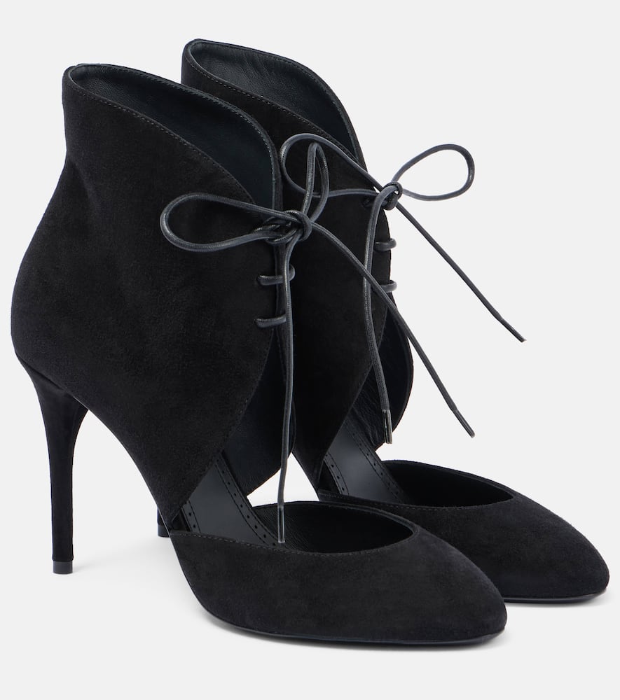 Alaia 90 suede lace-up pumps