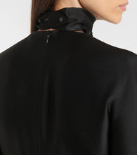 Alaia Asymmetric satin midi dress