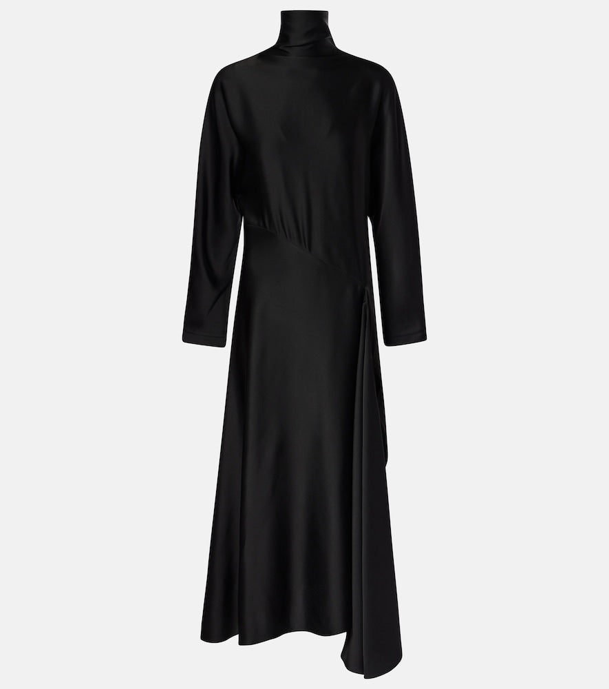 Alaia Asymmetric satin midi dress. Alaia 不对称缎面中长连衣裙