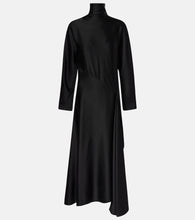 Alaia Asymmetric satin midi dress. Alaia 不对称缎面中长连衣裙