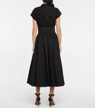 Alaia Belted cotton poplin midi dress