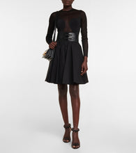 Alaia Belted cotton skirt