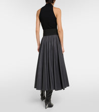 Alaia Belted high-rise virgin wool midi skirt